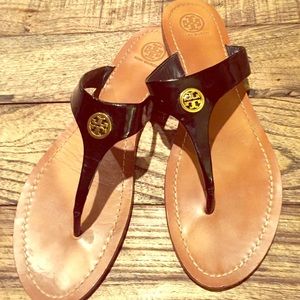 Size 11 black Tory Burch sandals